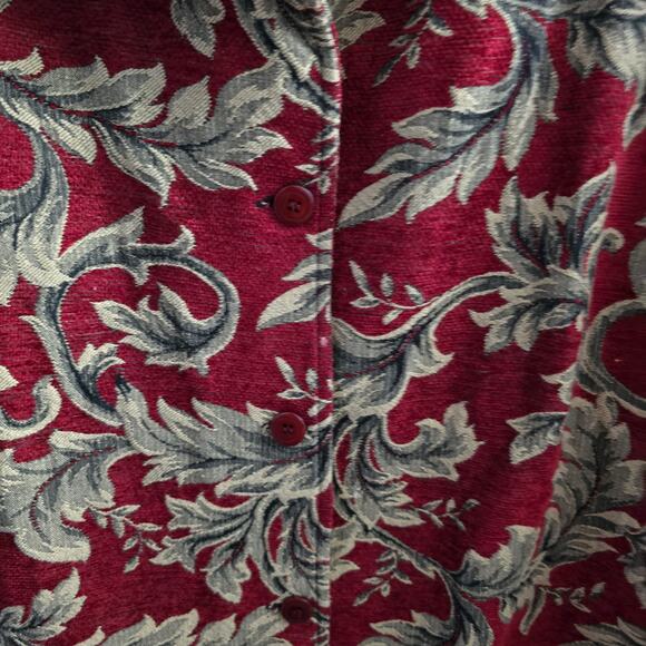 First Option Too! Vintage Floral Leaf atapestry Blazer size 2XL Office Unique - Picture 3 of 6